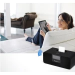 Vista lateral del receptor Bluetooth para base dock iPod iPhone negro