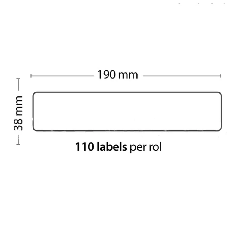 110 db Dymo 99018 kompatibilis öntapadó címke, 190mm x 38mm