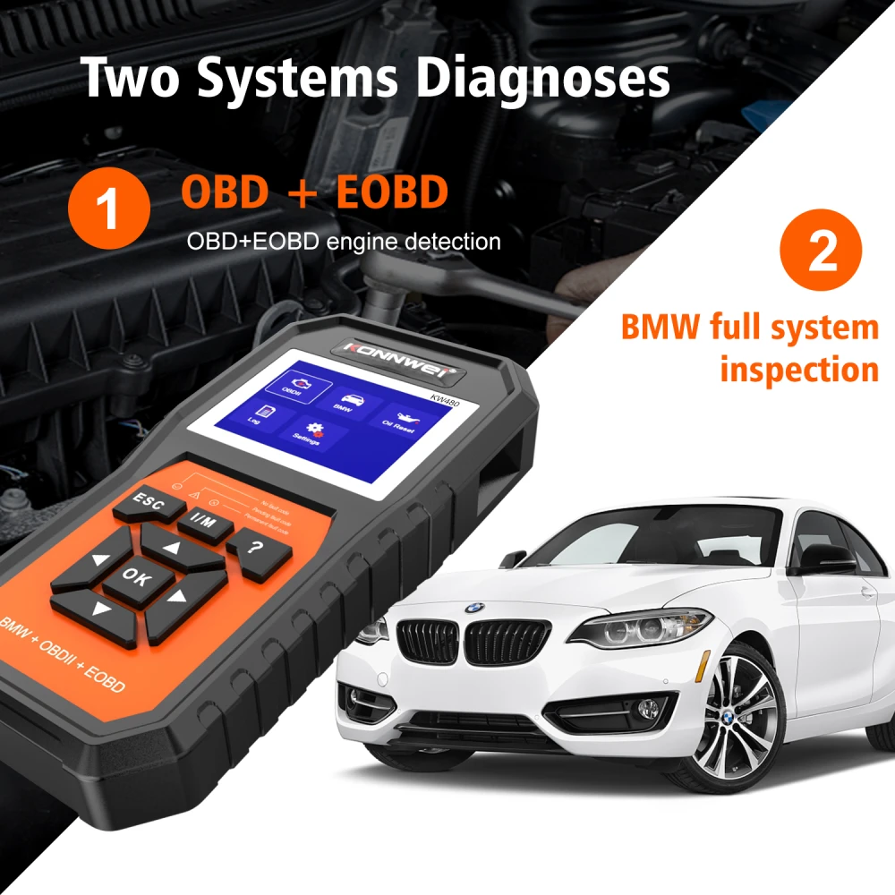 BMW diagnosztikai scanner Konnwei KW480 - OBD2 eszköz BMW-hez