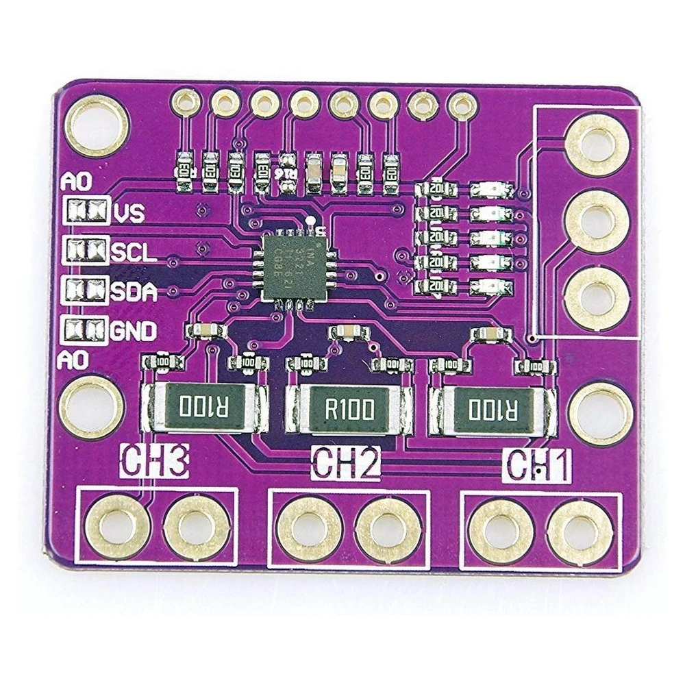 INA3221 Arduino szenzor háromcsatornás feszültség- és áramméréshez