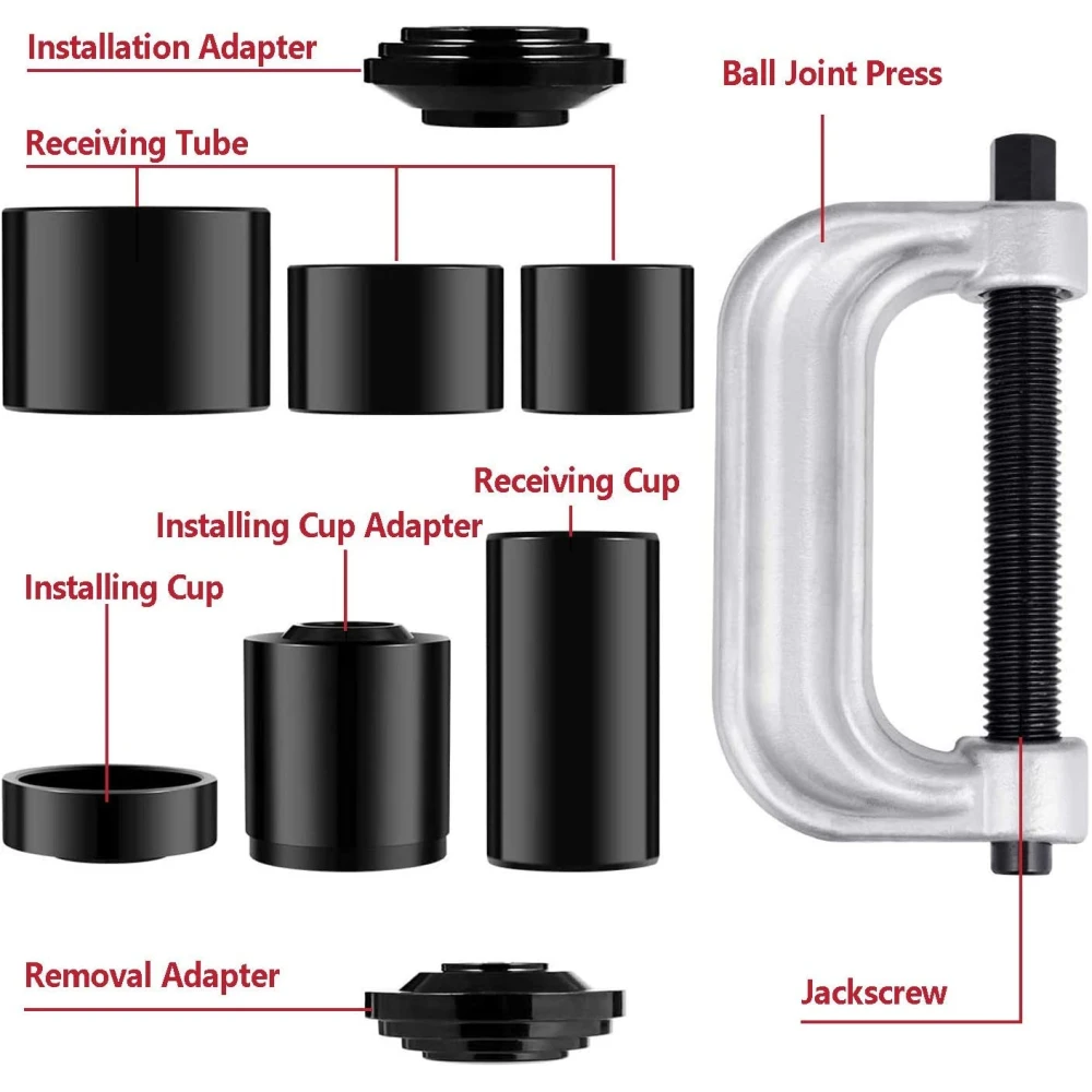 10 részes gömbfej- és szilentblokk kiszedő és beépítő készlet terepjárókhoz
