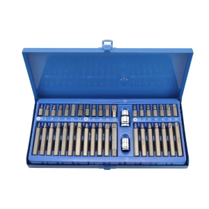 40 részes Torx és imbusz bitkészlet 1/2'' 3/8'' autóhoz