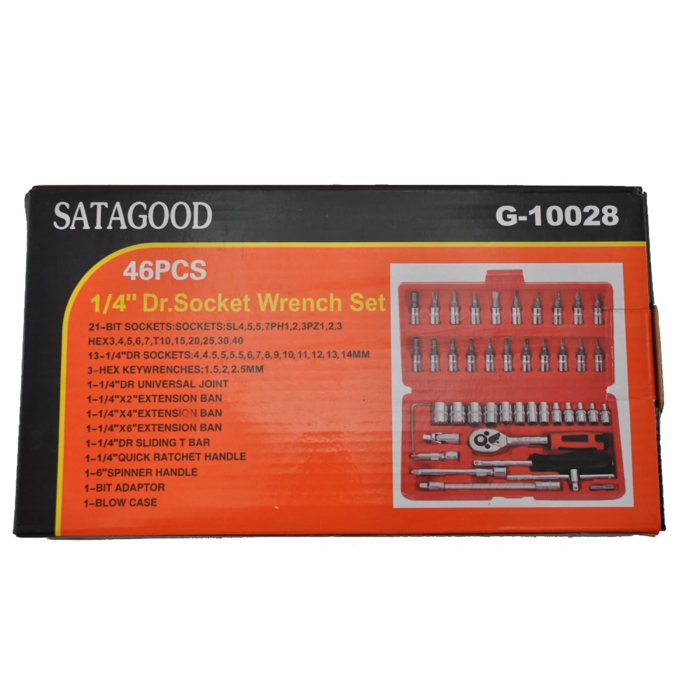 1/4 hatszög dugókulcs készlet 46 db TSX TOOL autóhoz és barkácshoz