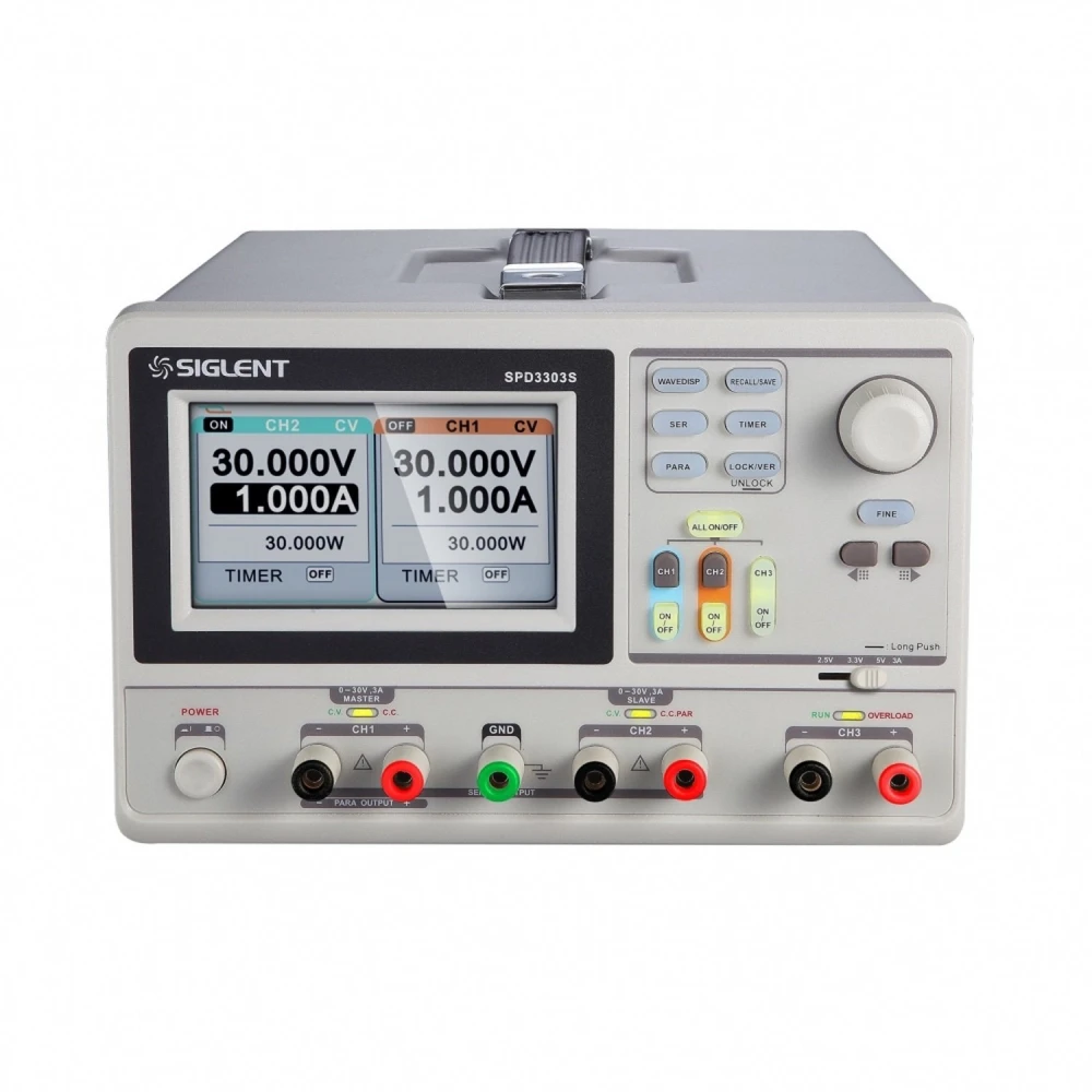 Siglent SPD3303S labor tápegység 0-30V, 3 kimenet, PC csatlakozással