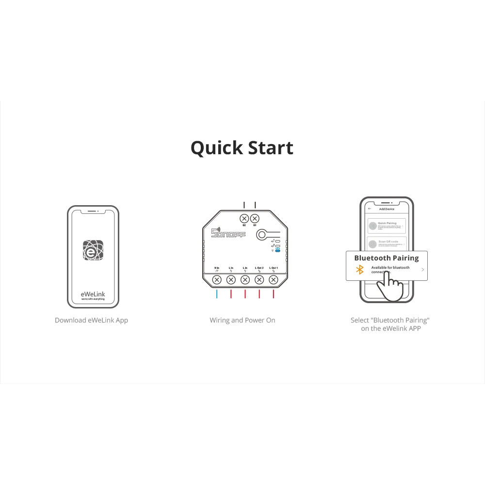 SONOFF DUAL R3 okos dupla relé kapcsoló teljesítményméréssel