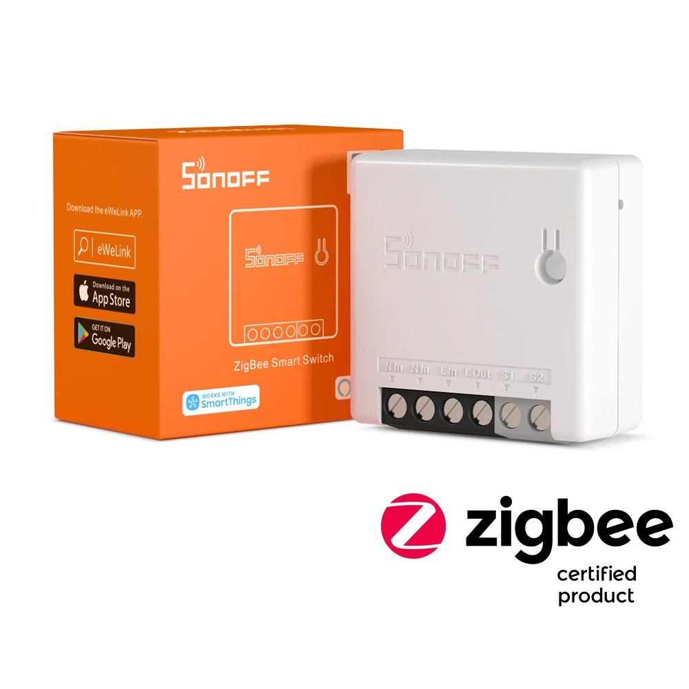 SONOFF ZBMINI ZigBee mini okoskapcsoló lámpavezérléshez, 2 utas