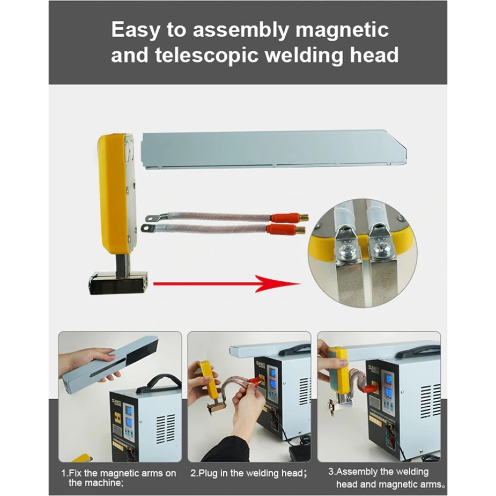 SUNKKO 738AL: Ponthegesztő gép 18650 lítium akkukhoz