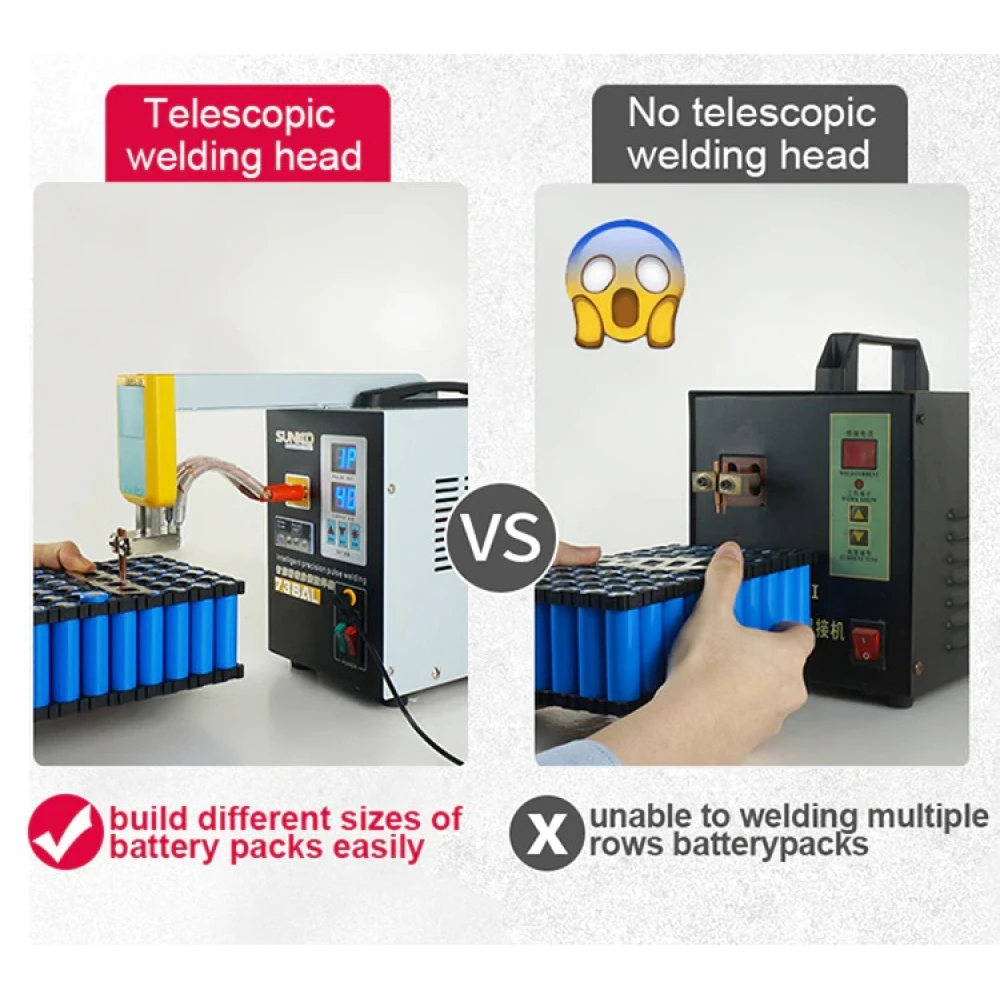 SUNKKO 738AL: Ponthegesztő gép 18650 lítium akkukhoz