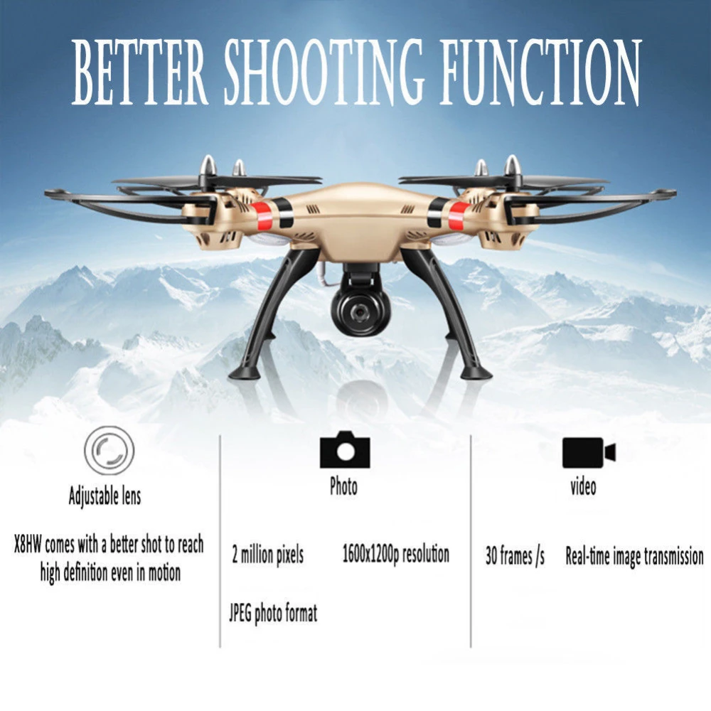 Syma X8hw drón quadcopter FPV WiFi kamerával, valós időben
