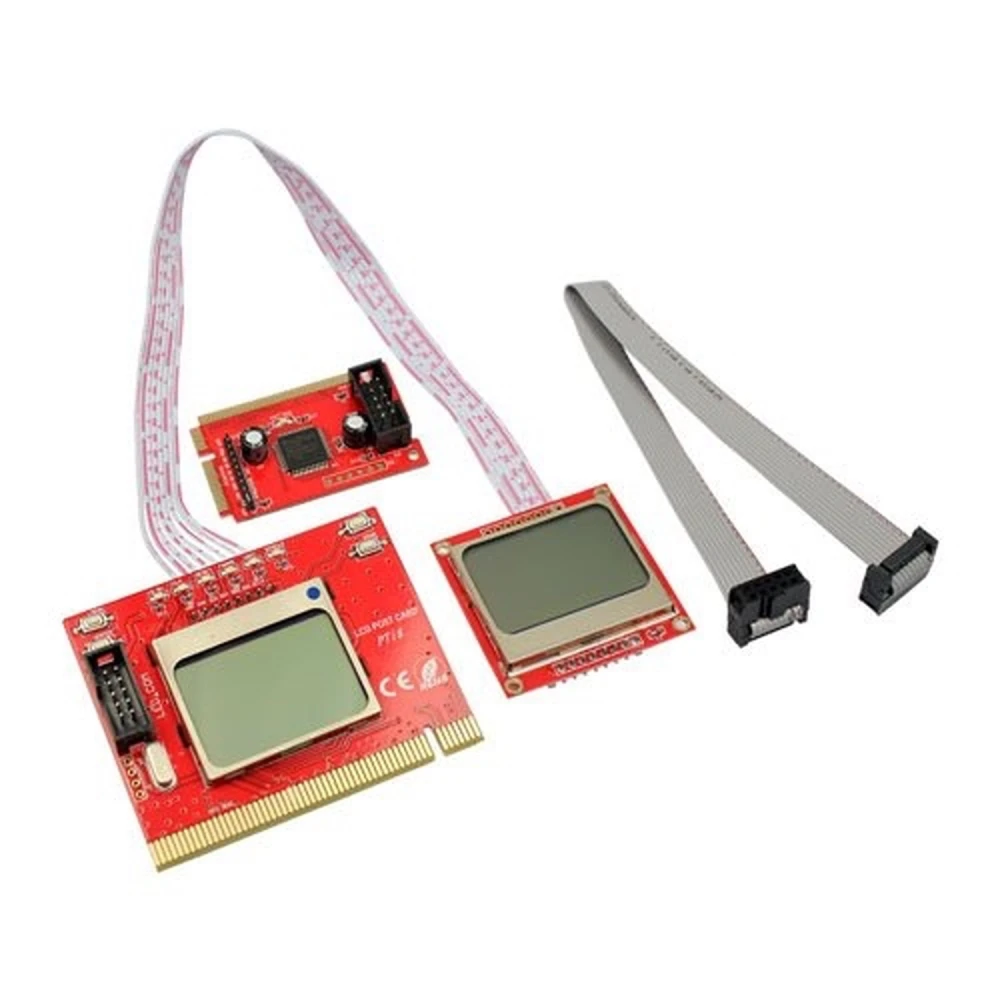 PCI diagnosztikai kártya LCD kijelzővel PTI-8