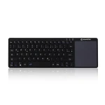 Vista frontal del teclado inalámbrico 2.4GHz con touchpad multitáctil