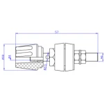 4 mm-es női csatlakozó piros fekete 60V 50A 2 db Amass panelhez