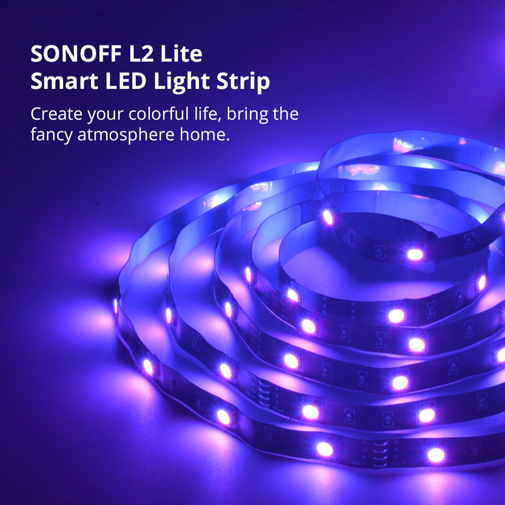 SONOFF L2 Lite 5 méteres okos WiFi LED szalag távirányítóval és appal