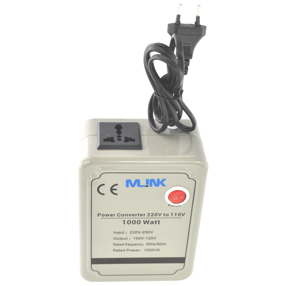 220V-ról 110V-ra transzformátor 1000W feszültségátalakító Mlink