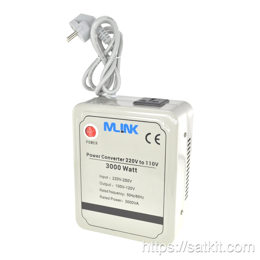 220V–110V transzformátor 3000W otthoni és professzionális használatra