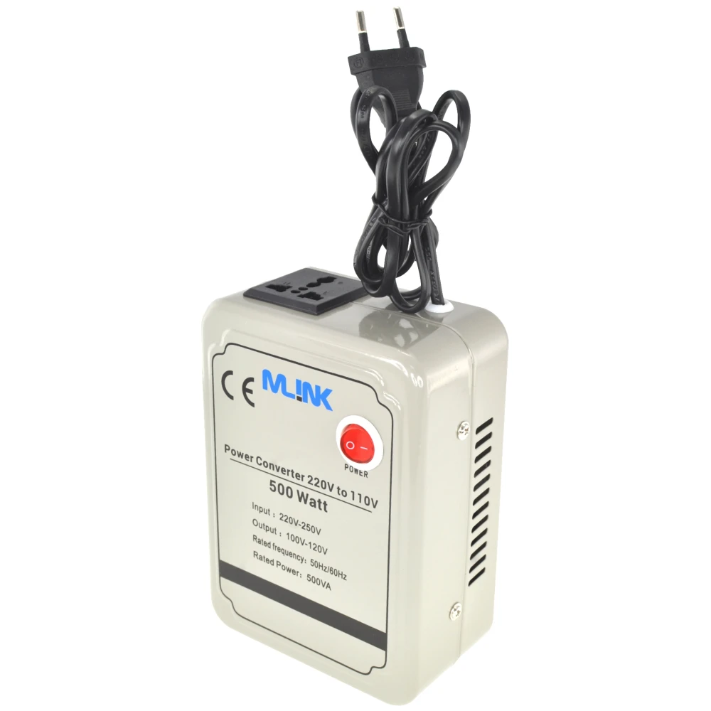 220V-ról 110V-ra transzformátor 500W - maximális teljesítményű konverter