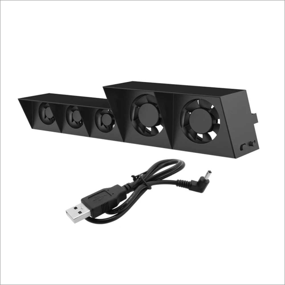 Vista lateral del ventilador refrigeración PS4 externo Turbo Cooler para Playstation 4