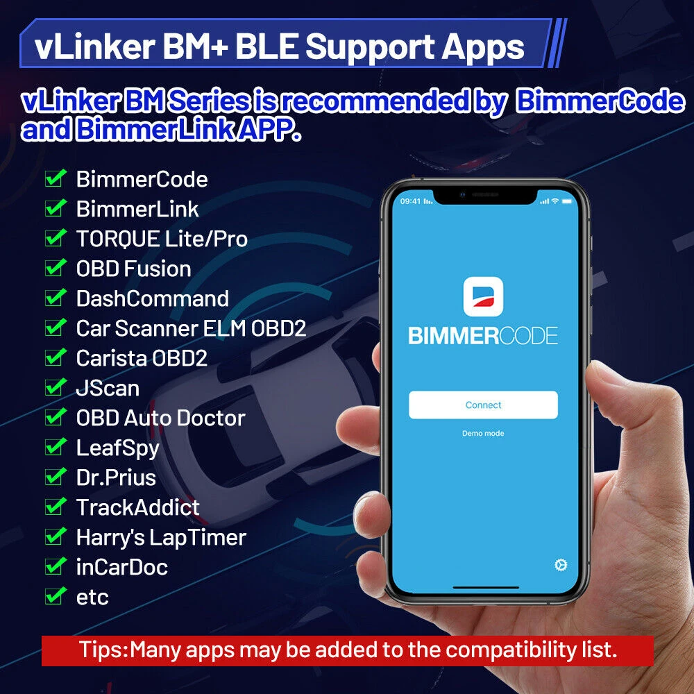 Escaner OBD2 Vgate vLinker BM+ para coches BMW y MINI