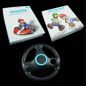 Fekete Wii Wheel Wiimote kormány vezetős játékokhoz